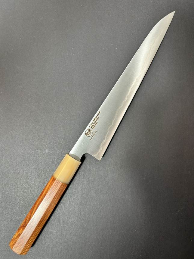 Sujihiki 3 lớp Hoàn thiện Migaki Dáng Custom Đặc biệt Lõi thép N690 210mm