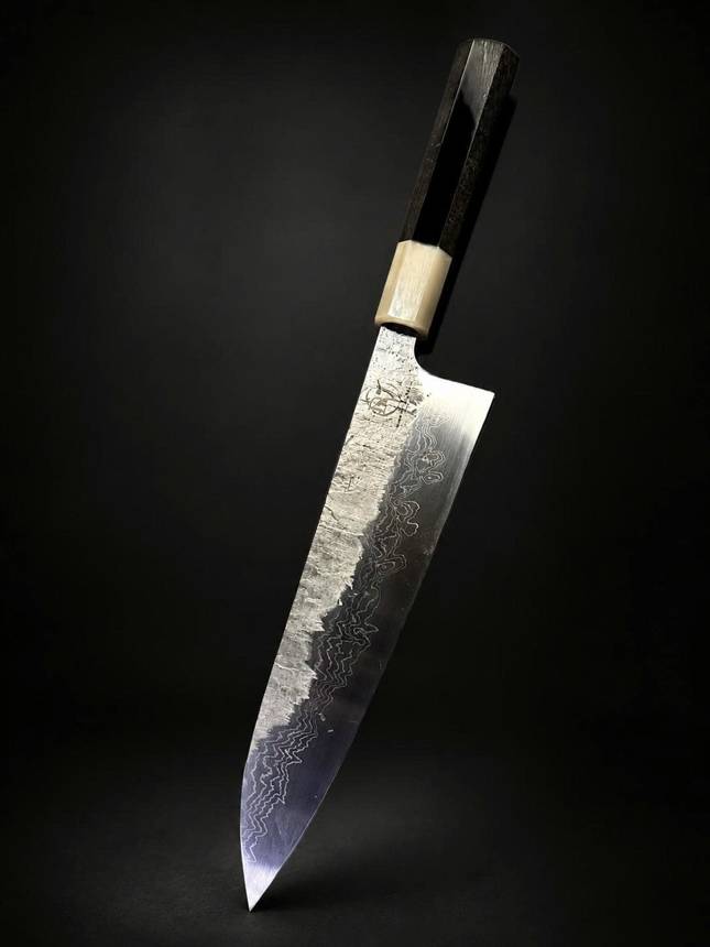 Gyuto Damascus Lõi thép Carbon 52100 210mm