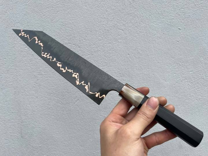 Bunka Vân đồng Lõi thép carbon 52100 210mm (Bản đen)