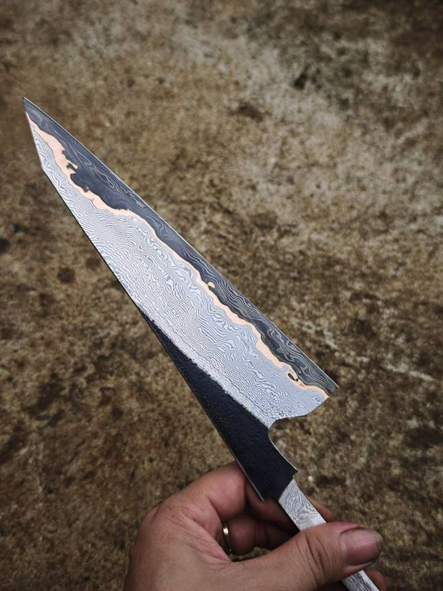 Kiritsuke Damascus toàn thân vân đồng