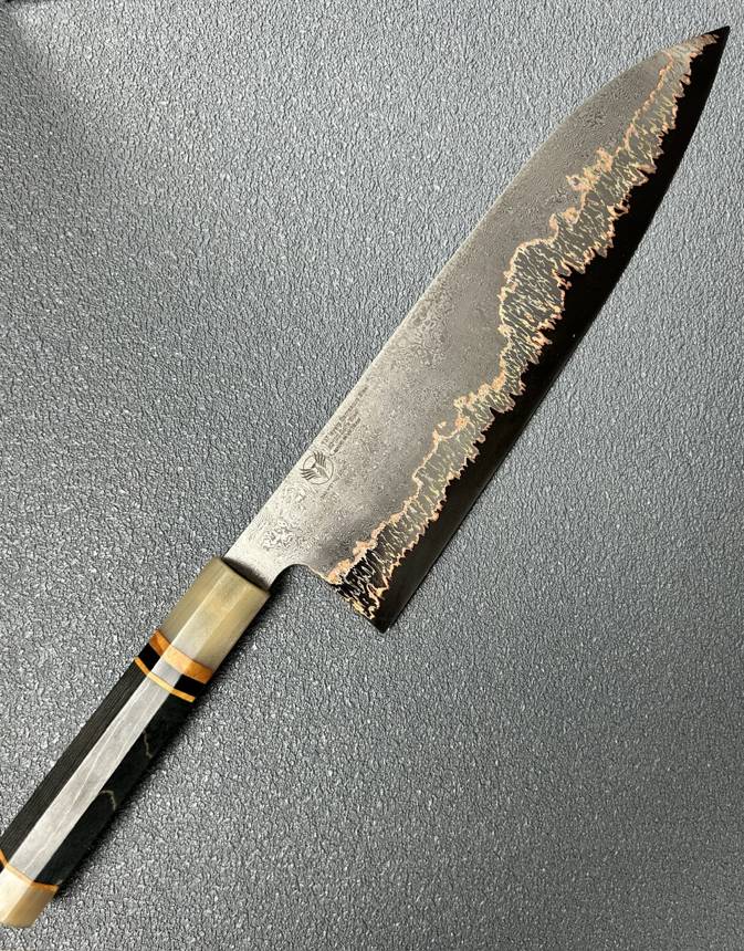 Dao Gyuto Damascus ghép đồng cán nhiều lớp
